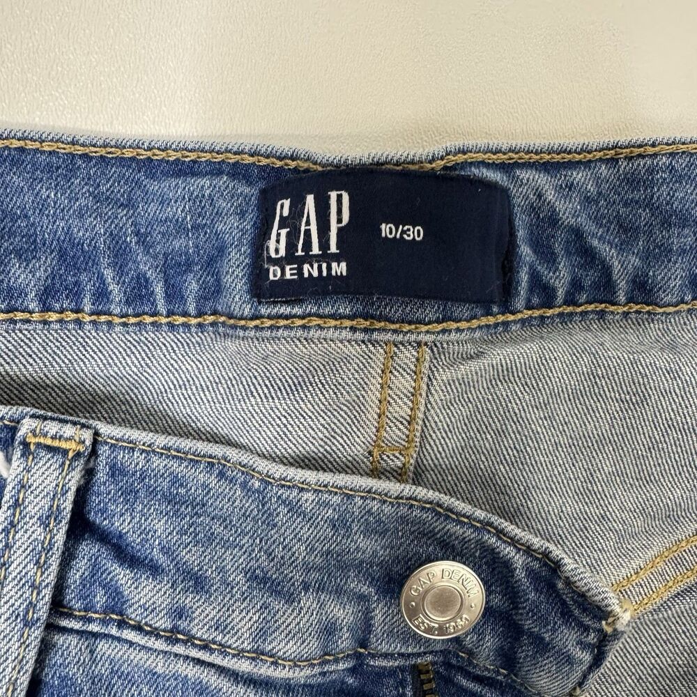 GAP denim front slit maxi skirt medium indigo, size 30/ 10 Y2K Style - Picture 7 of 12